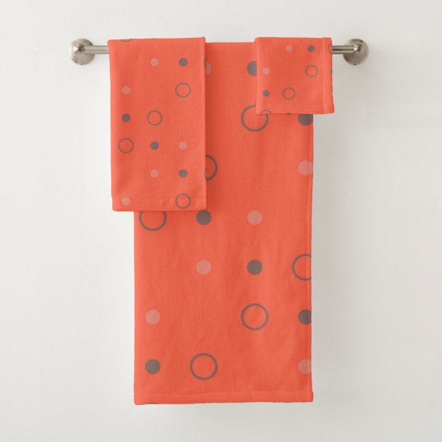 Conjunto De Toalhas pontos vermelhos e castanhos de tomate (Insitu)