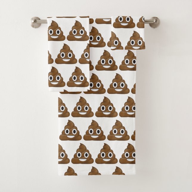Conjunto De Toalhas Poop emoji (Insitu)