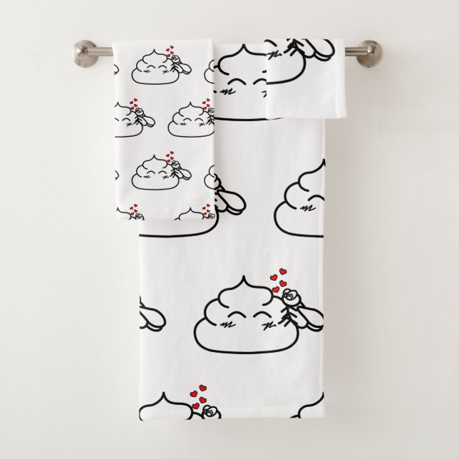 Conjunto De Toalhas Poop in Love - Brootsch the PooPoo (Insitu)