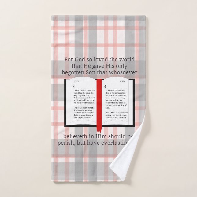 Conjunto De Toalhas Por Deus tão amado pelo mundo (Toalha de mão)