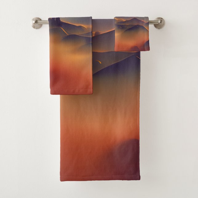 Conjunto De Toalhas Pôr do sol na montanha   (Insitu)