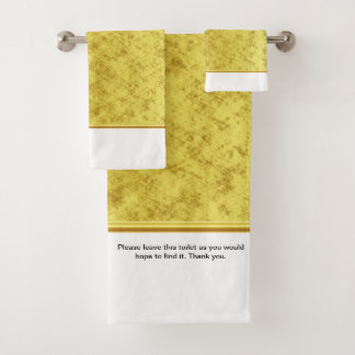 Conjunto De Toalhas Por favor, deixe este banheiro como você esperaria