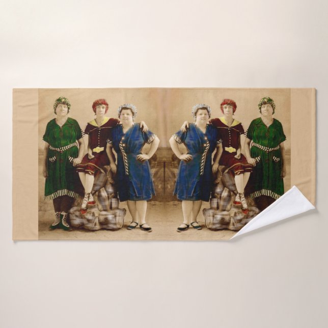 Conjunto De Toalhas por volta de 1910 Atlantic City, impressão (Toalha de Banho)