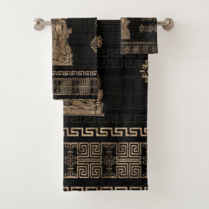 Conjunto De Toalhas Poseidon e Ornamento grego Meander