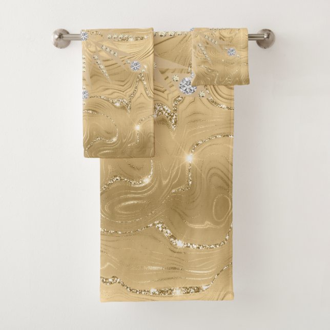 Conjunto De Toalhas Poster de Diamante com Lúpulo Dourado do Lúpulo (Insitu)