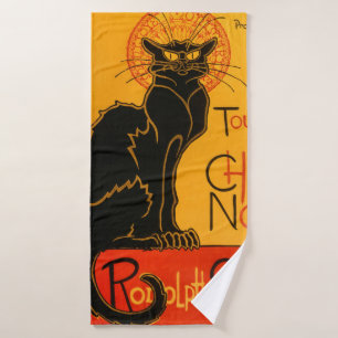 Conjunto De Toalhas Poster de Steinlen no Halloween do Gato Negro