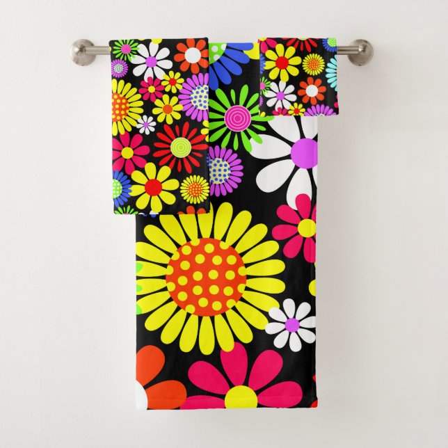Conjunto De Toalhas Potência das flores do hippie-primavera (Insitu)