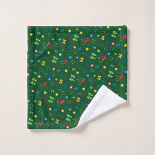Conjunto De Toalhas Potpourri dos Elementos de Natal em GREEN