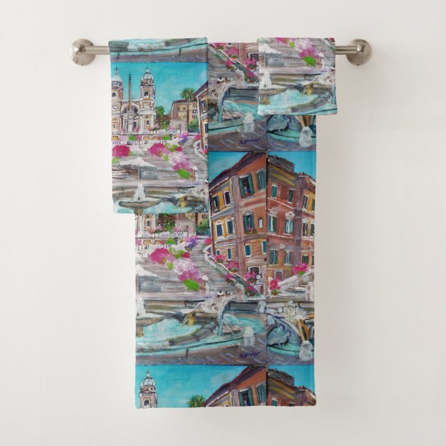 Conjunto De Toalhas Praça di Spagna - (Insitu)