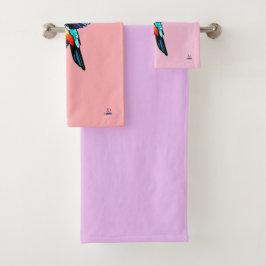 Conjunto De Toalhas Prächtiger Kolibri - Farbige Illustration