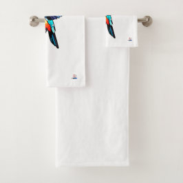 Conjunto De Toalhas Prächtiger Kolibri - Farbige Illustration