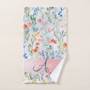 Conjunto De Toalhas Prado Colorido de Flores Silvestres de Primavera M