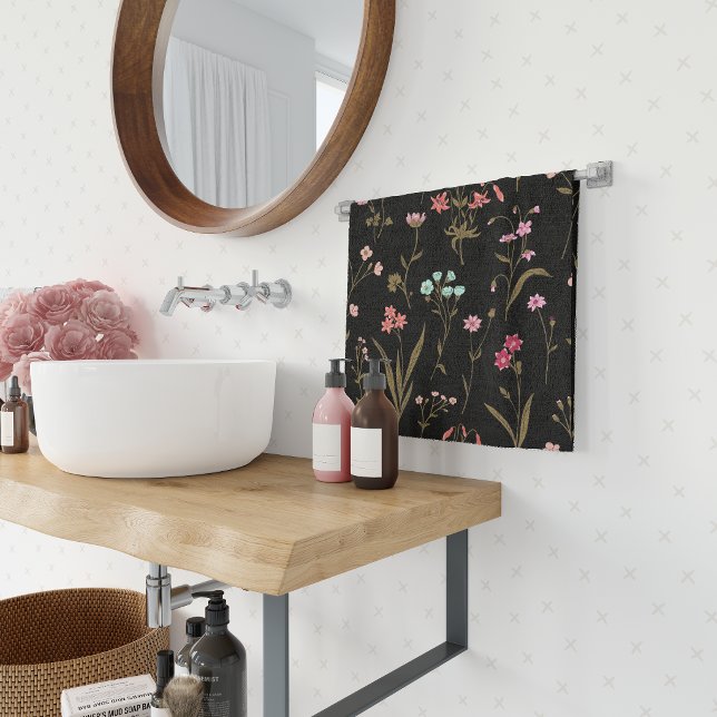 Conjunto De Toalhas Prado Rústico de Flores Silvestres Desenhado à Mão (Criador carregado)