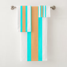 Praia Aqua Pêssego Laranja Listrado Branco
