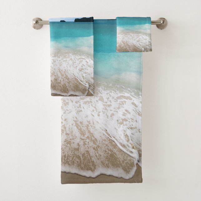 Conjunto De Toalhas Praia Tranquila do Oceano Temática (Insitu)