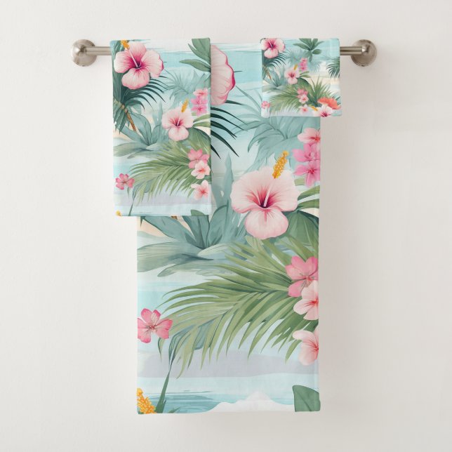 Conjunto De Toalhas Praia Tropical nº 4 (Insitu)