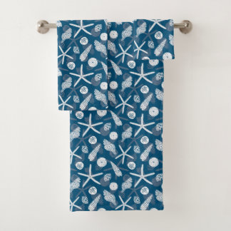 Conjunto De Toalhas Prateleiras Pintadas E Marinhos De Starfish