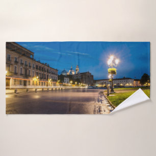 Conjunto De Toalhas Prato della Valle à noite em Padova, Itália