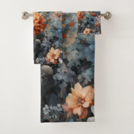 Conjunto De Toalhas Pré-disquete azul do marinho de fazenda