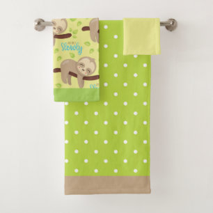 Conjunto De Toalhas Preguiça adorável bonito de Brown do bebê das