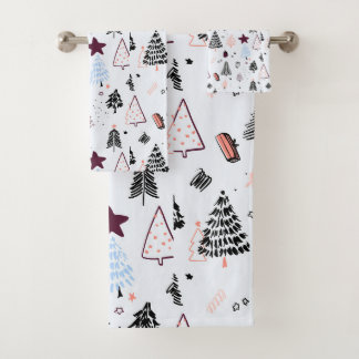 Conjunto De Toalhas Presente de decoração de árvore de Natal alegre