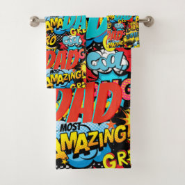 Conjunto De Toalhas Presente de PAI com marca personalizada - Nome div