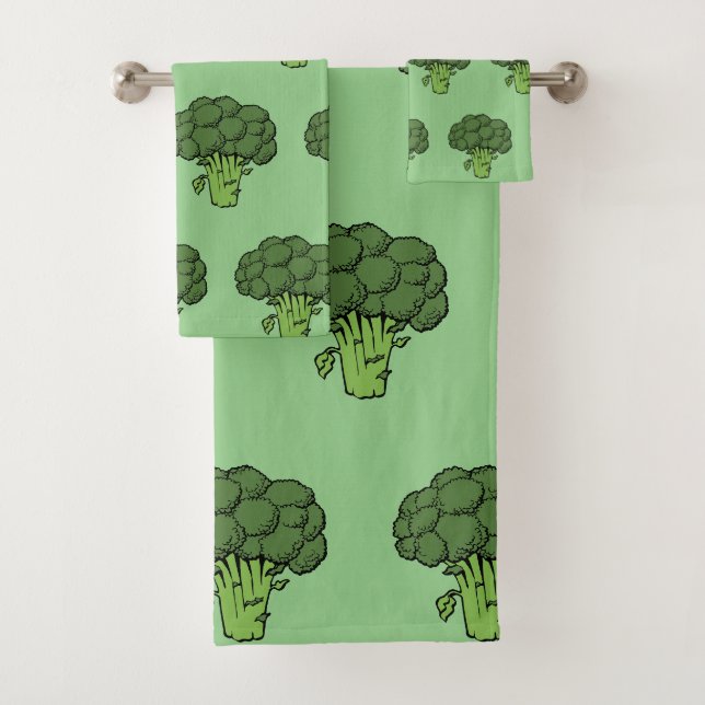 Conjunto De Toalhas Presente Irritante de Brócolis Legumes Verdes (Insitu)