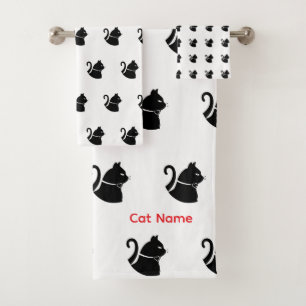 Conjunto De Toalhas Presente Personalizado para Amantes de Gatos