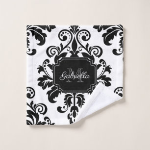 Conjunto De Toalhas Preto e branco da Vintage