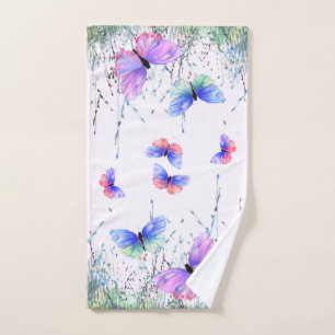 Conjunto De Toalhas Primavera Flying Butterflies Bath Totoset