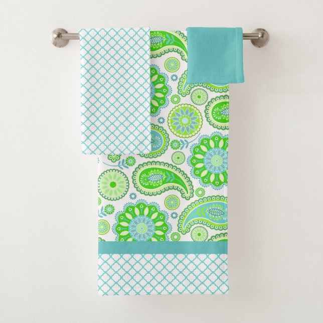 Conjunto De Toalhas Primavera Paisley Bath Towel Set (Insitu)