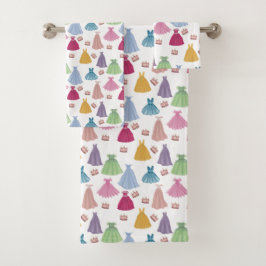 Conjunto De Toalhas Princesa Vestida Fairytalhe Menina Decência de Ban