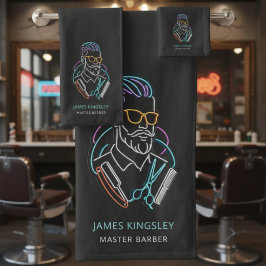 Conjunto De Toalhas Professional Barber Haircut Shave Grooming Stylish