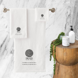 Conjunto De Toalhas Promocional moderno de logotipo de empresa persona
