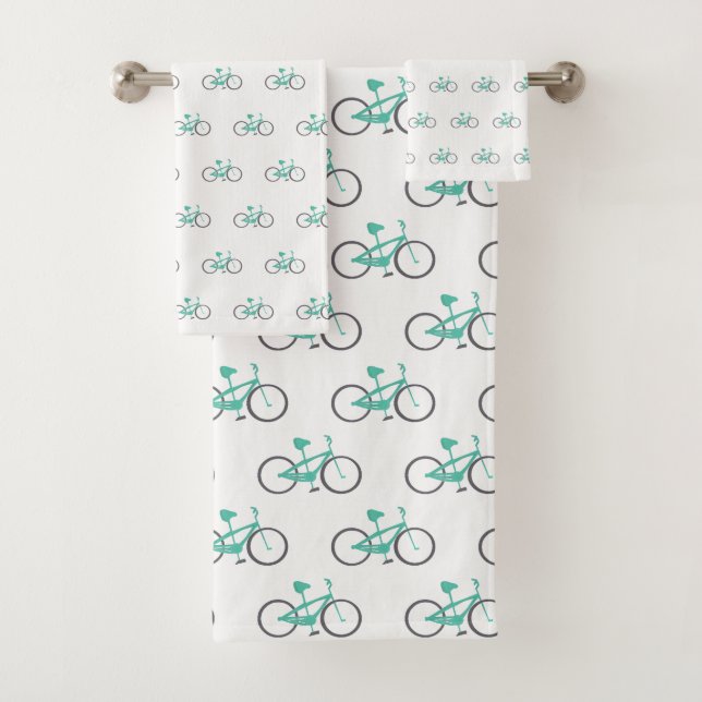 Conjunto De Toalhas Pronto para Andar de Bicicletas Verdes (Insitu)