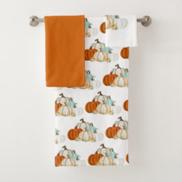 Conjunto De Toalhas Pumpkins de Aquarela