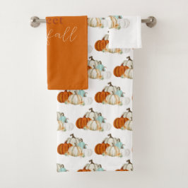 Conjunto De Toalhas Pumpkins de Aquarela