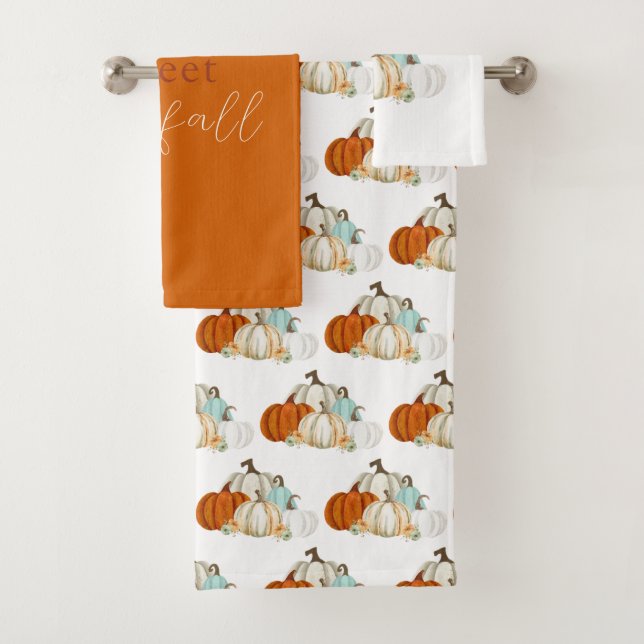 Conjunto De Toalhas Pumpkins de Aquarela (Insitu)