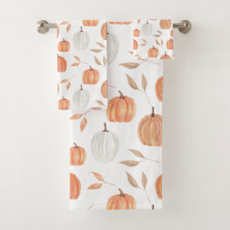 Conjunto De Toalhas Pumpkins e Folhas