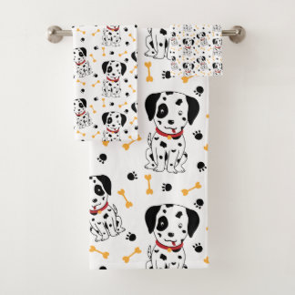 Conjunto De Toalhas Puppies Dalmáticos