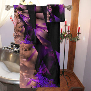 Conjunto De Toalhas Purple leaves