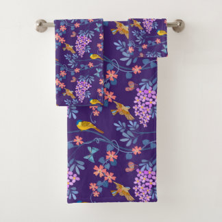 Conjunto De Toalhas Purple Lilacs Bath Towel Set