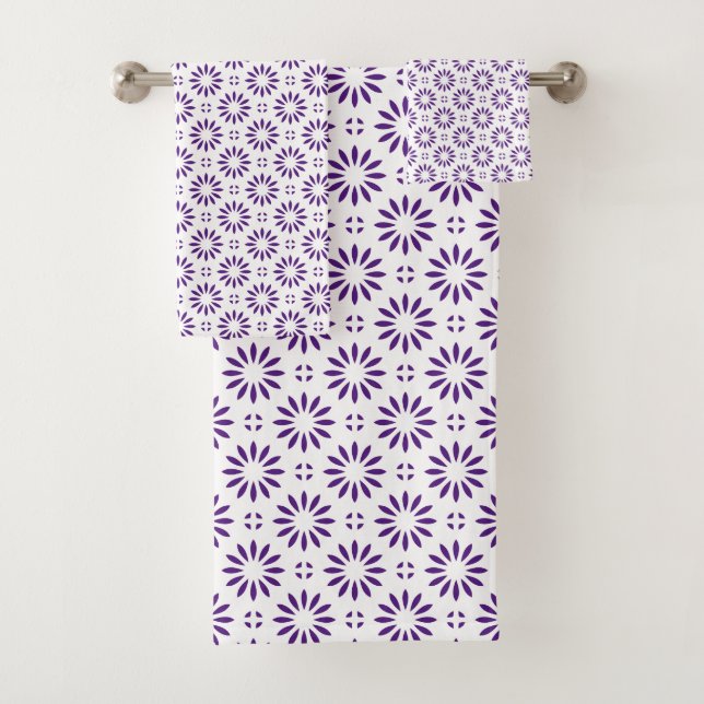 Conjunto De Toalhas Púrpura e branca (Insitu)