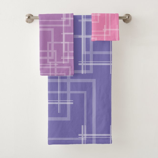 Conjunto De Toalhas Quadrados Aleatórios Intersecados Geométricos Bran (Insitu)