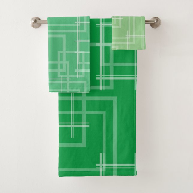 Conjunto De Toalhas Quadrados Aleatórios Intersecados Geométricos Bran (Insitu)