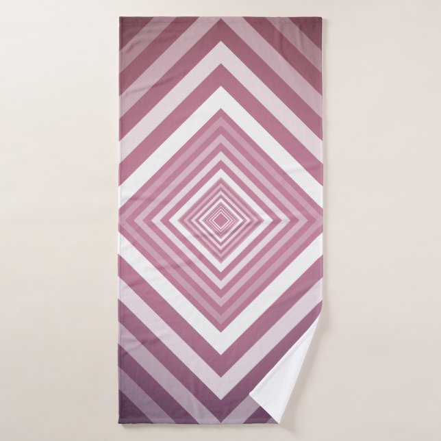 Conjunto De Toalhas Quadrados de Gradação Brancos e Rosa Modernos (Toalha de Banho)