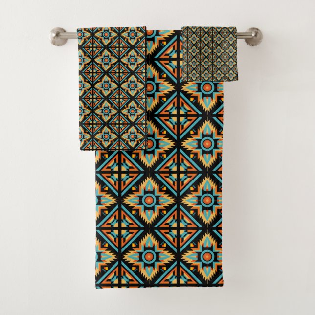 Conjunto De Toalhas Quadrados de mosaico decorativos (Insitu)