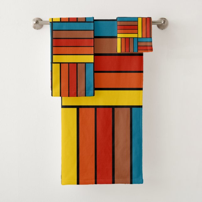 Conjunto De Toalhas Quadrados dos anos 70 (Insitu)