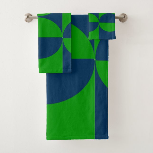 Conjunto De Toalhas Quadrados e Círculos Bauhaus (Insitu)