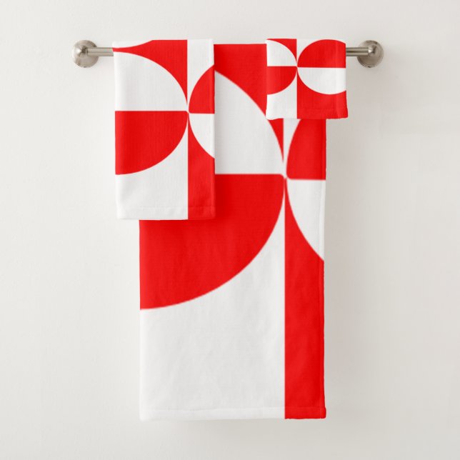 Conjunto De Toalhas Quadrados e Círculos Bauhaus (Insitu)